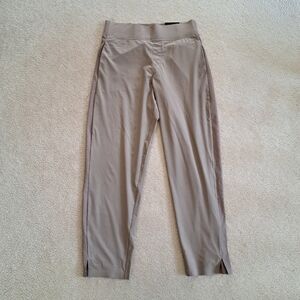Kirkland Signature Ladies Ankle Pants Brown Small Lightweight Pull On Pant
